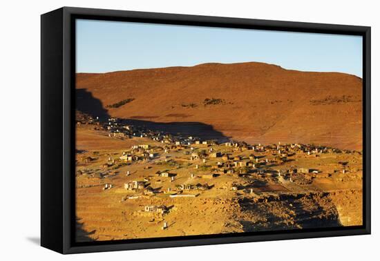 Highland village, Lesotho, Africa-Christian Kober-Framed Premier Image Canvas