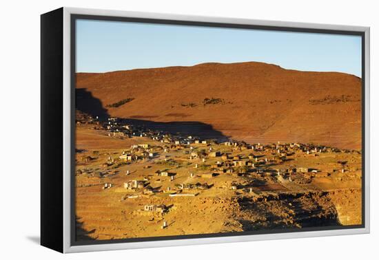 Highland village, Lesotho, Africa-Christian Kober-Framed Premier Image Canvas