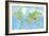 Highly Detailed Physical World Map with Labeling. Vector Illustration.-Bardocz Peter-Framed Art Print