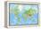 Highly Detailed Physical World Map with Labeling. Vector Illustration.-Bardocz Peter-Framed Stretched Canvas