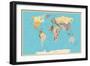 Highly Detailed World Map with Vintage Color.-frees-Framed Art Print