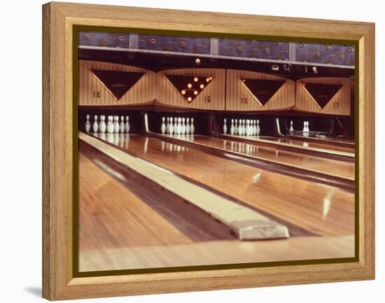 Highly Polished Bowling Lanes-null-Framed Premier Image Canvas