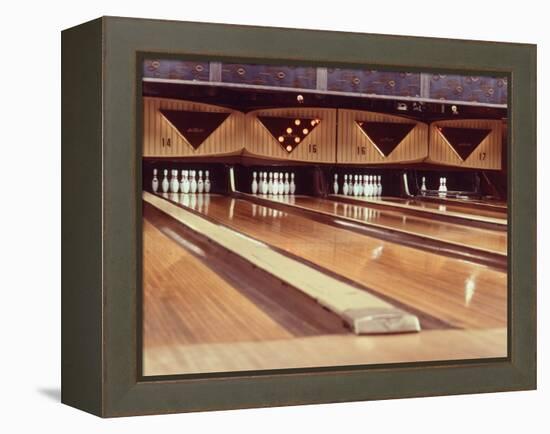 Highly Polished Bowling Lanes-null-Framed Premier Image Canvas