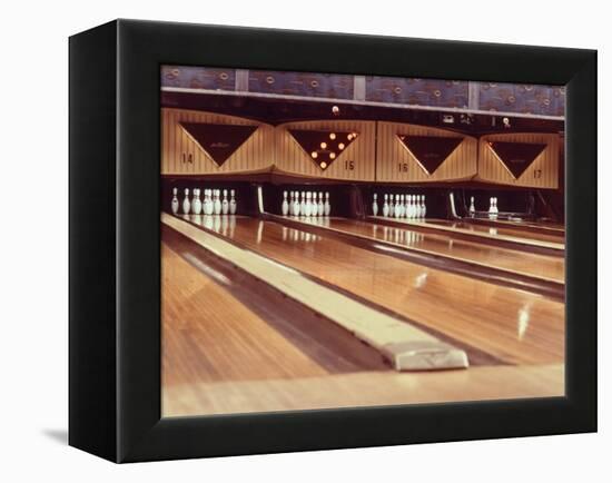 Highly Polished Bowling Lanes-null-Framed Premier Image Canvas