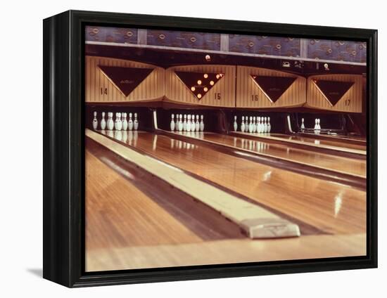 Highly Polished Bowling Lanes-null-Framed Premier Image Canvas