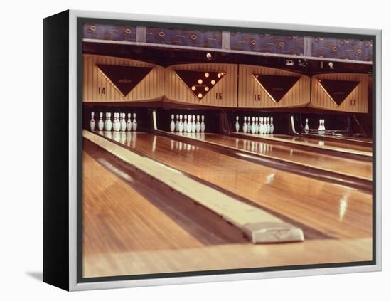 Highly Polished Bowling Lanes-null-Framed Premier Image Canvas