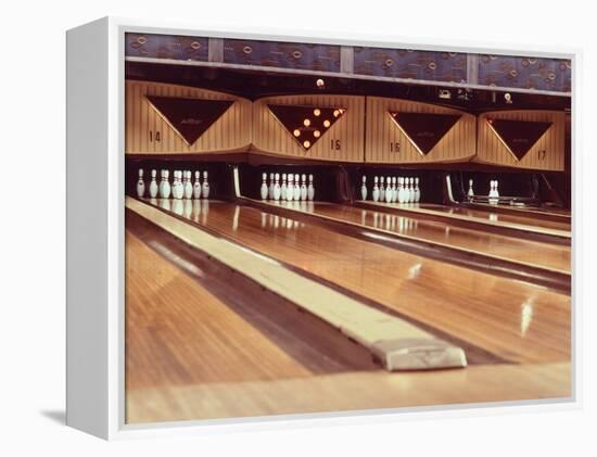 Highly Polished Bowling Lanes-null-Framed Premier Image Canvas