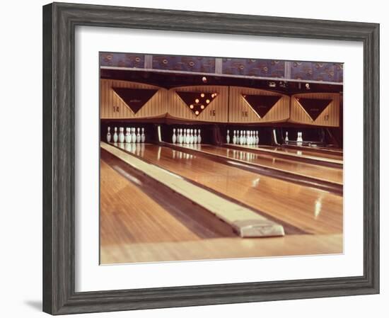 Highly Polished Bowling Lanes-null-Framed Photographic Print