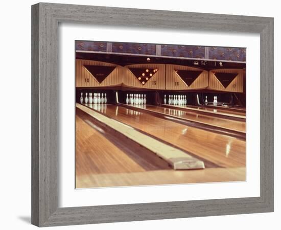 Highly Polished Bowling Lanes-null-Framed Photographic Print