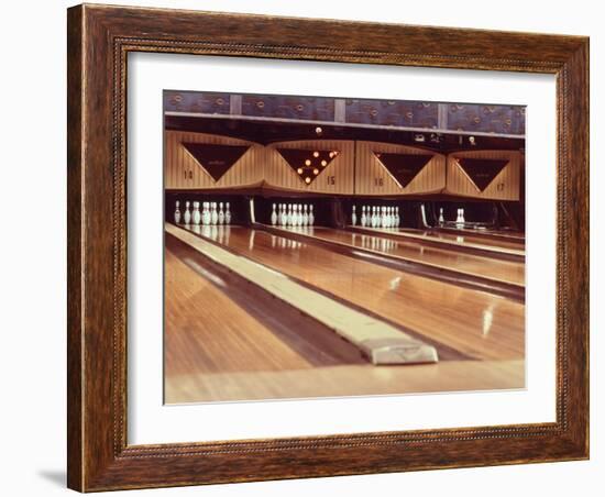 Highly Polished Bowling Lanes-null-Framed Photographic Print