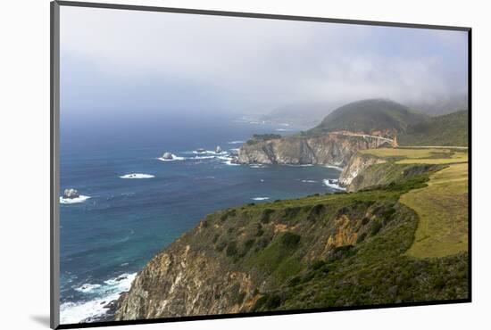 Highway 1 and Bixby Bridge Along the Pacific Coastline. California-Chuck Haney-Mounted Photographic Print