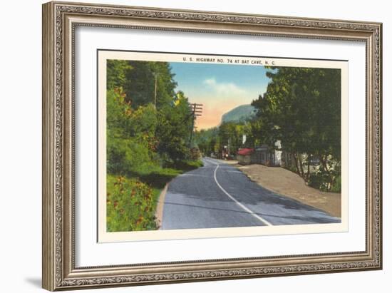 Highway 74, at Bat Cave-null-Framed Art Print