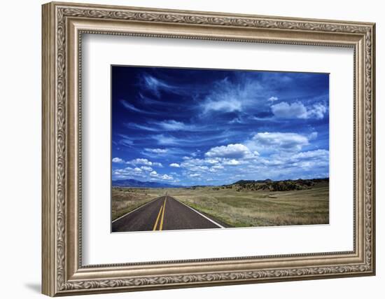 Highway 78, New Mexico, High Alpine Grasslands and Clouds-Richard Wright-Framed Photographic Print