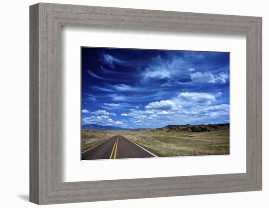 Highway 78, New Mexico, High Alpine Grasslands and Clouds-Richard Wright-Framed Photographic Print