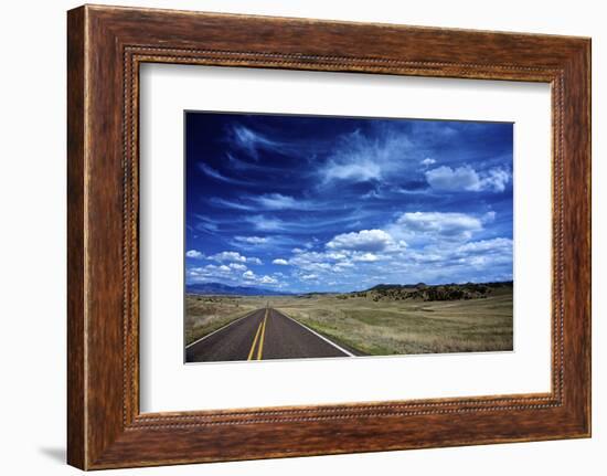 Highway 78, New Mexico, High Alpine Grasslands and Clouds-Richard Wright-Framed Photographic Print