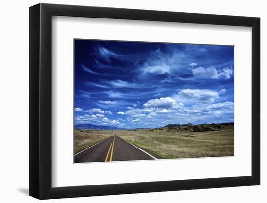 Highway 78, New Mexico, High Alpine Grasslands and Clouds-Richard Wright-Framed Photographic Print