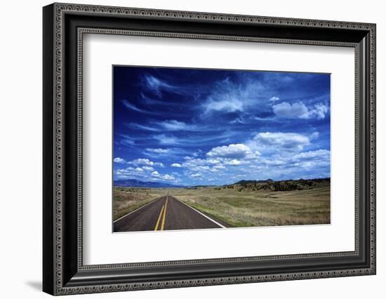 Highway 78, New Mexico, High Alpine Grasslands and Clouds-Richard Wright-Framed Photographic Print