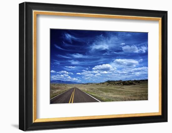 Highway 78, New Mexico, High Alpine Grasslands and Clouds-Richard Wright-Framed Photographic Print