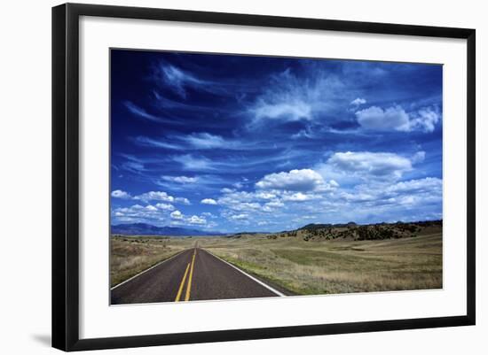 Highway 78, New Mexico, High Alpine Grasslands and Clouds-Richard Wright-Framed Photographic Print