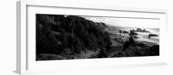 Highway Along a Coast, Highway 101, Pacific Coastline, Oregon, USA-null-Framed Photographic Print