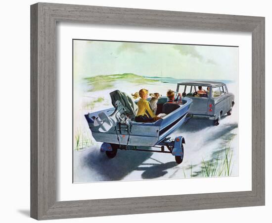 "Highway Boatride," July 14, 1962-George Hughes-Framed Giclee Print