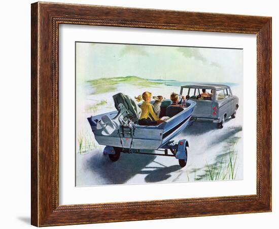 "Highway Boatride," July 14, 1962-George Hughes-Framed Giclee Print