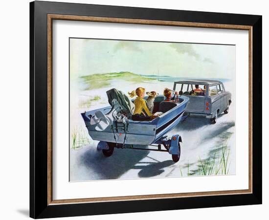 "Highway Boatride," July 14, 1962-George Hughes-Framed Giclee Print