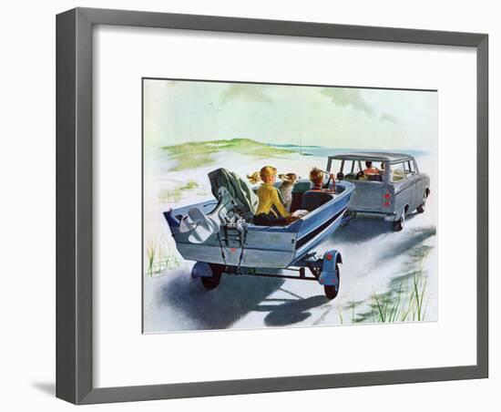 "Highway Boatride," July 14, 1962-George Hughes-Framed Giclee Print