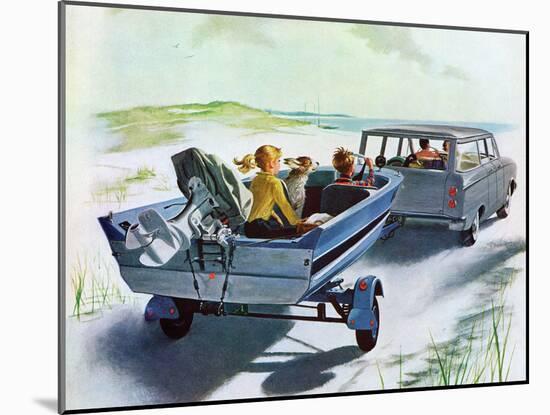 "Highway Boatride," July 14, 1962-George Hughes-Mounted Giclee Print