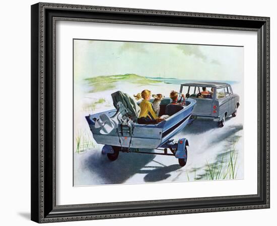 "Highway Boatride," July 14, 1962-George Hughes-Framed Giclee Print