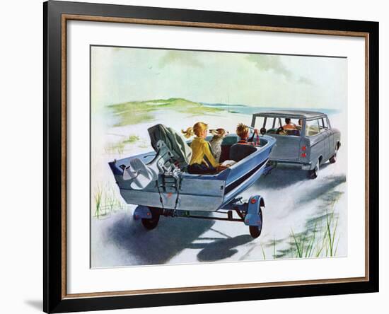 "Highway Boatride," July 14, 1962-George Hughes-Framed Giclee Print