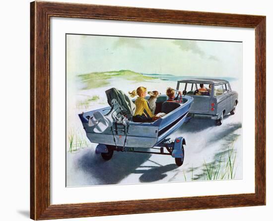 "Highway Boatride," July 14, 1962-George Hughes-Framed Giclee Print