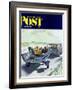 "Highway Boatride," Saturday Evening Post Cover, July 14, 1962-George Hughes-Framed Giclee Print