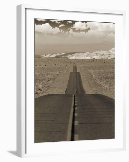 Highway Cutting Through a Desert-null-Framed Photographic Print