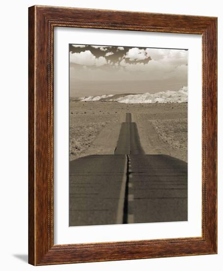 Highway Cutting Through a Desert-null-Framed Photographic Print