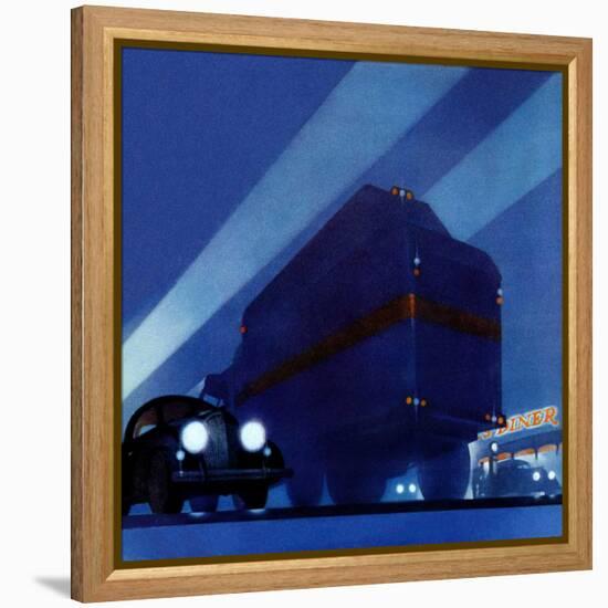 "Highway Diner,"April 9, 1938-Ski Weld-Framed Premier Image Canvas