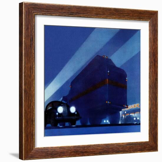 "Highway Diner,"April 9, 1938-Ski Weld-Framed Giclee Print