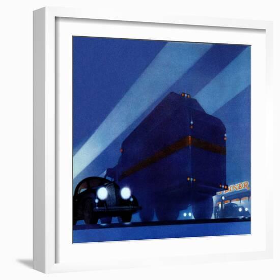 "Highway Diner,"April 9, 1938-Ski Weld-Framed Giclee Print