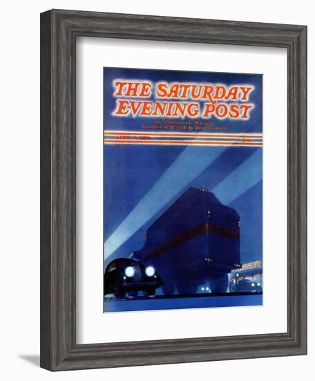 "Highway Diner," Saturday Evening Post Cover, April 9, 1938-Ski Weld-Framed Giclee Print