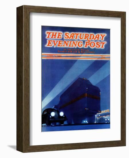 "Highway Diner," Saturday Evening Post Cover, April 9, 1938-Ski Weld-Framed Giclee Print