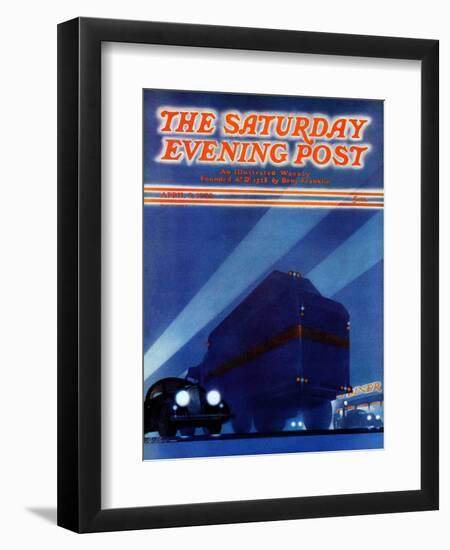 "Highway Diner," Saturday Evening Post Cover, April 9, 1938-Ski Weld-Framed Giclee Print