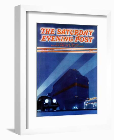 "Highway Diner," Saturday Evening Post Cover, April 9, 1938-Ski Weld-Framed Giclee Print