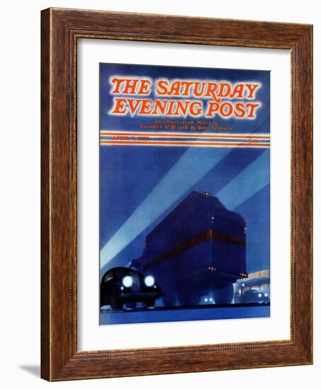 "Highway Diner," Saturday Evening Post Cover, April 9, 1938-Ski Weld-Framed Giclee Print