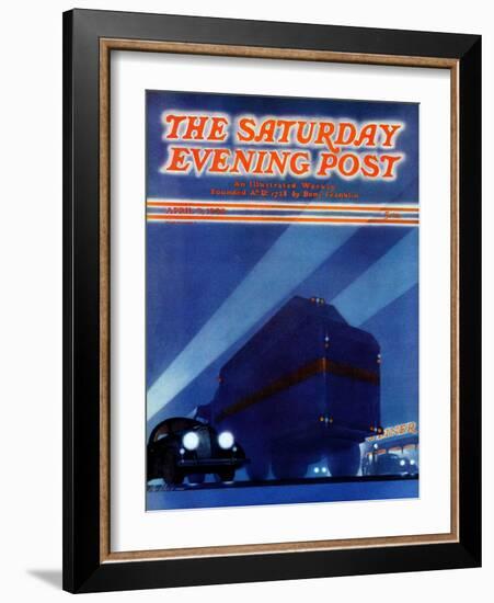 "Highway Diner," Saturday Evening Post Cover, April 9, 1938-Ski Weld-Framed Giclee Print