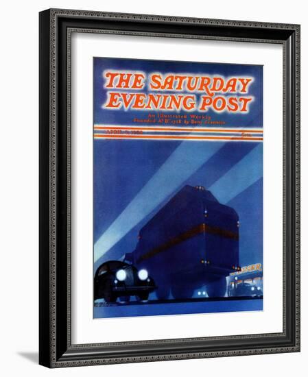 "Highway Diner," Saturday Evening Post Cover, April 9, 1938-Ski Weld-Framed Giclee Print