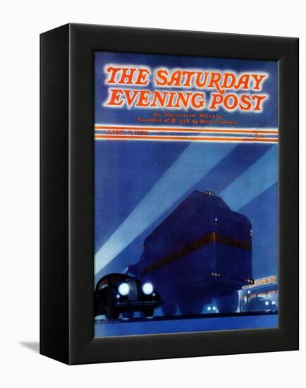 "Highway Diner," Saturday Evening Post Cover, April 9, 1938-Ski Weld-Framed Premier Image Canvas