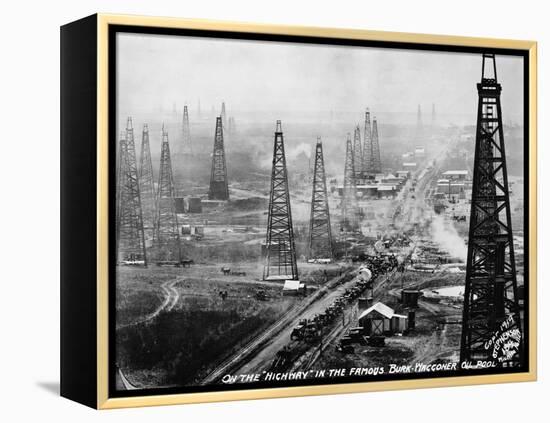 Highway in Burk-Waggoner Oil Pool-null-Framed Premier Image Canvas