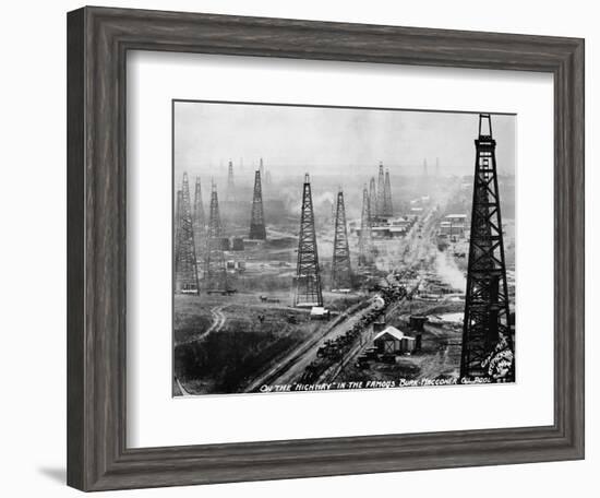 Highway in Burk-Waggoner Oil Pool-null-Framed Photographic Print