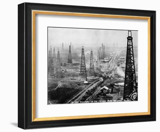 Highway in Burk-Waggoner Oil Pool-null-Framed Photographic Print
