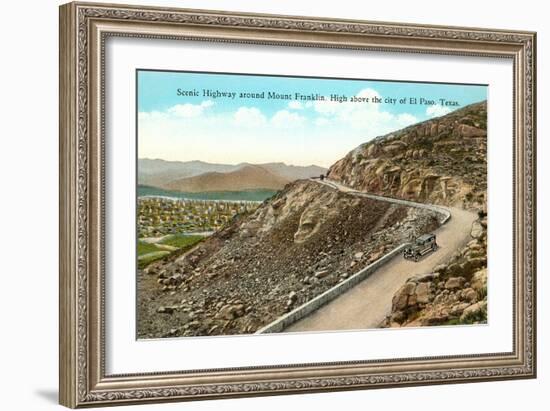 Highway on Mt. Franklin, El Paso, Texas-null-Framed Art Print